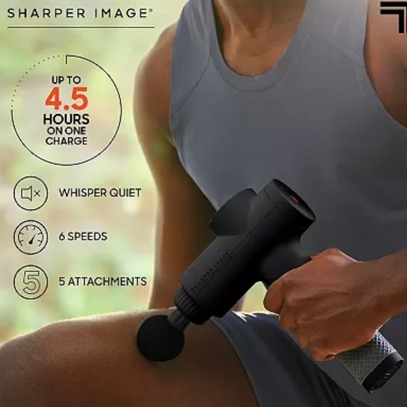 NIB Sharper Image PowerBoost Deep Tissue Percussion Massager - Picture 8 of 8